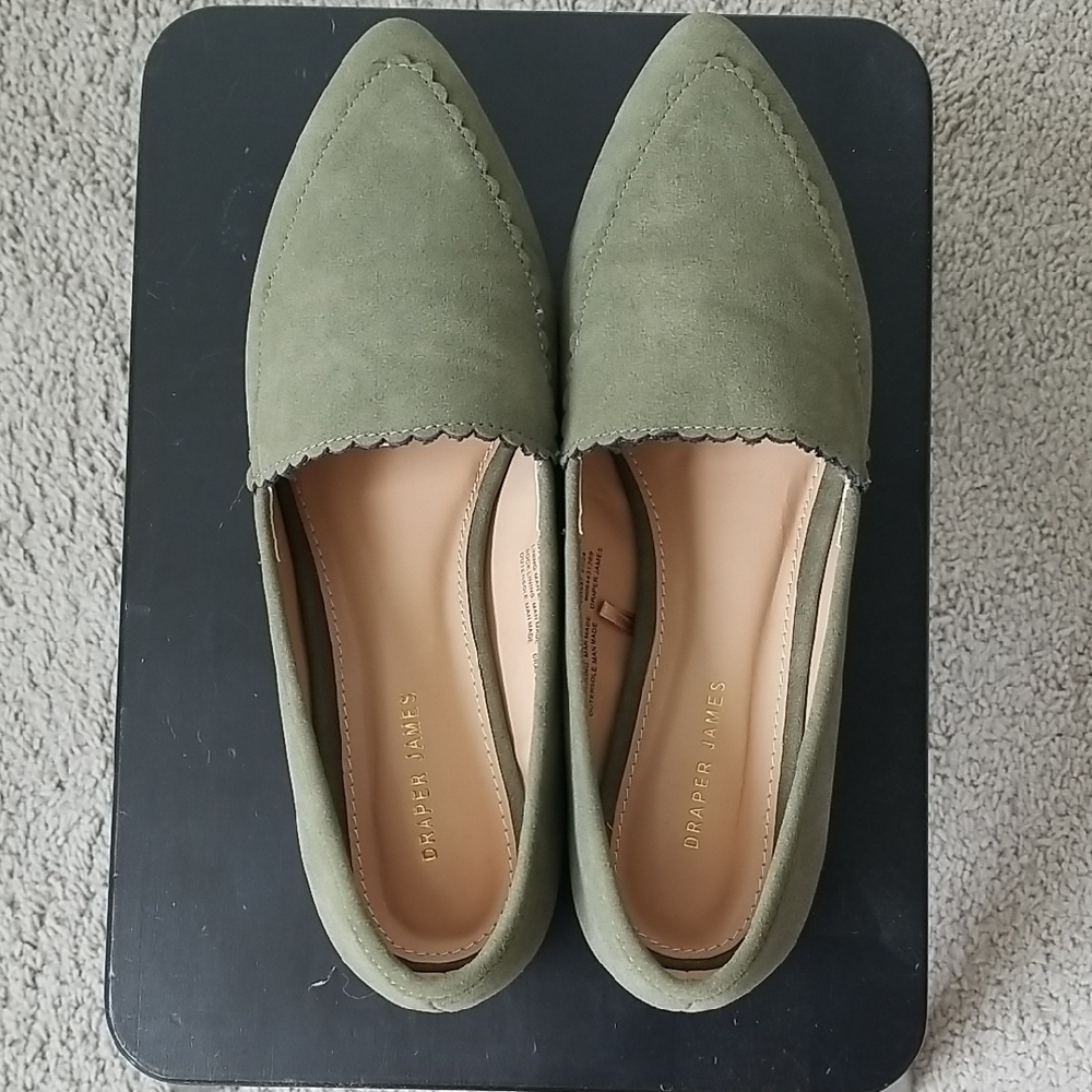 Draper James Green Suede Flats